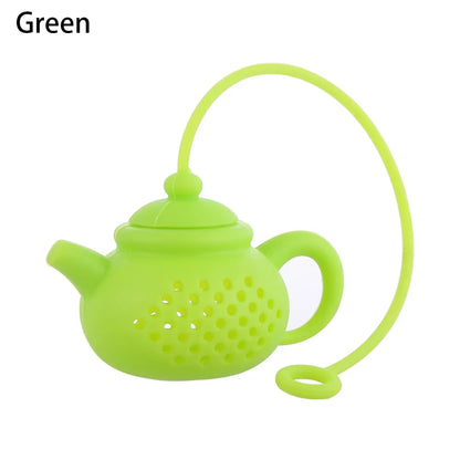 1Pcs Creative Teapot-Shape Tea Infuser Strainer Silicone Tea Bag Leaf Filter Diffuser Teaware Teapot Accessory Kitchen Gadget