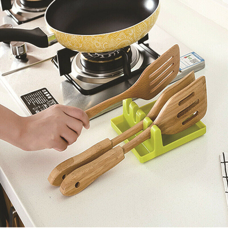 Kitchen Heat Resistant Spoon Rest Cooking Utensil Spatula Holder Tools Rack