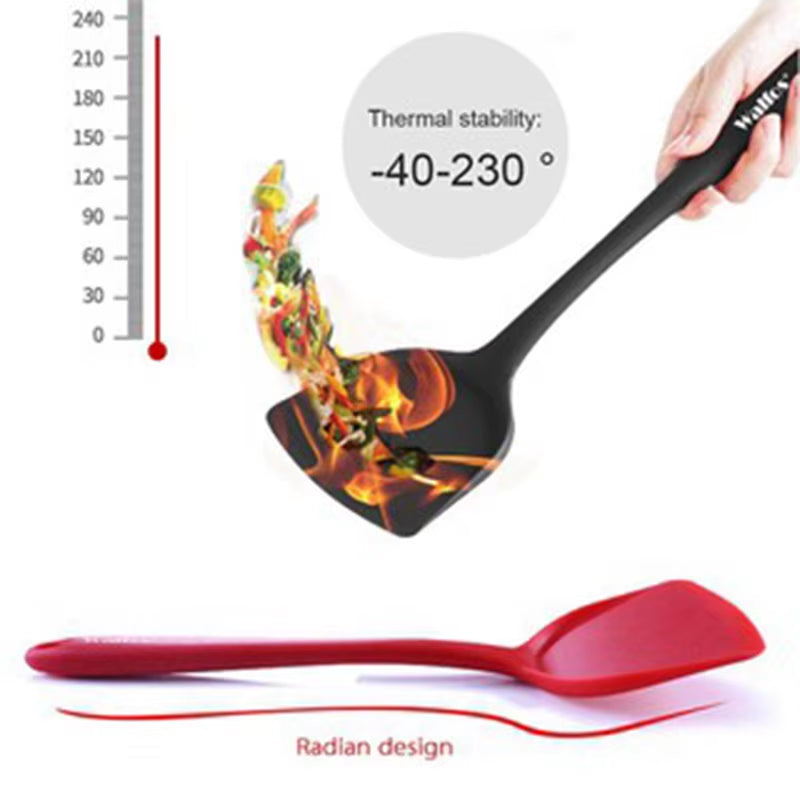 Silicone Spatula Cooking Utensils Beef Steak Egg Turner Shovel Non-Stick Heat-Resistant Frying Pan Spatula Kitchen Gadget