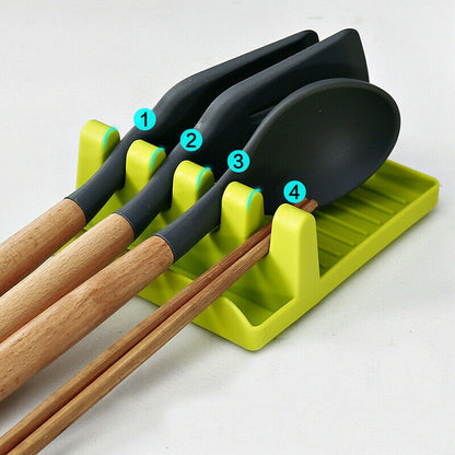 Kitchen Heat Resistant Spoon Rest Cooking Utensil Spatula Holder Tools Rack