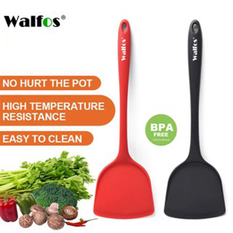 Silicone Spatula Cooking Utensils Beef Steak Egg Turner Shovel Non-Stick Heat-Resistant Frying Pan Spatula Kitchen Gadget