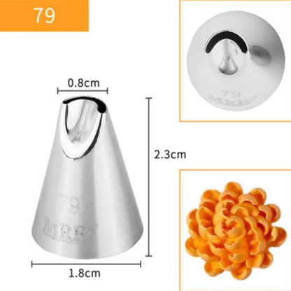 1/3/5Pc/Set of Chrysanthemum Nozzle Icing Piping Pastry Nozzles Kitchen Gadget Baking Accessories Making Cake Decoration Tools