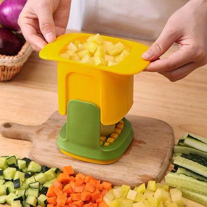 Vegetable Chopper Crusher, Onion Dicing Artifact, French Fries Slicer, Kitchen Gadget, Cucumber and Potato Slicer, Kitchen Tool