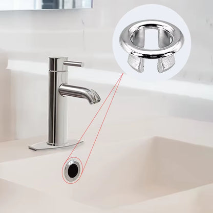 8/1Pcs Sink Hole round Overflow Cover Ring Wash Basin Hollow Overflow Ring Sink Hole Overflow Cover Bathroom Kitchen Accessories