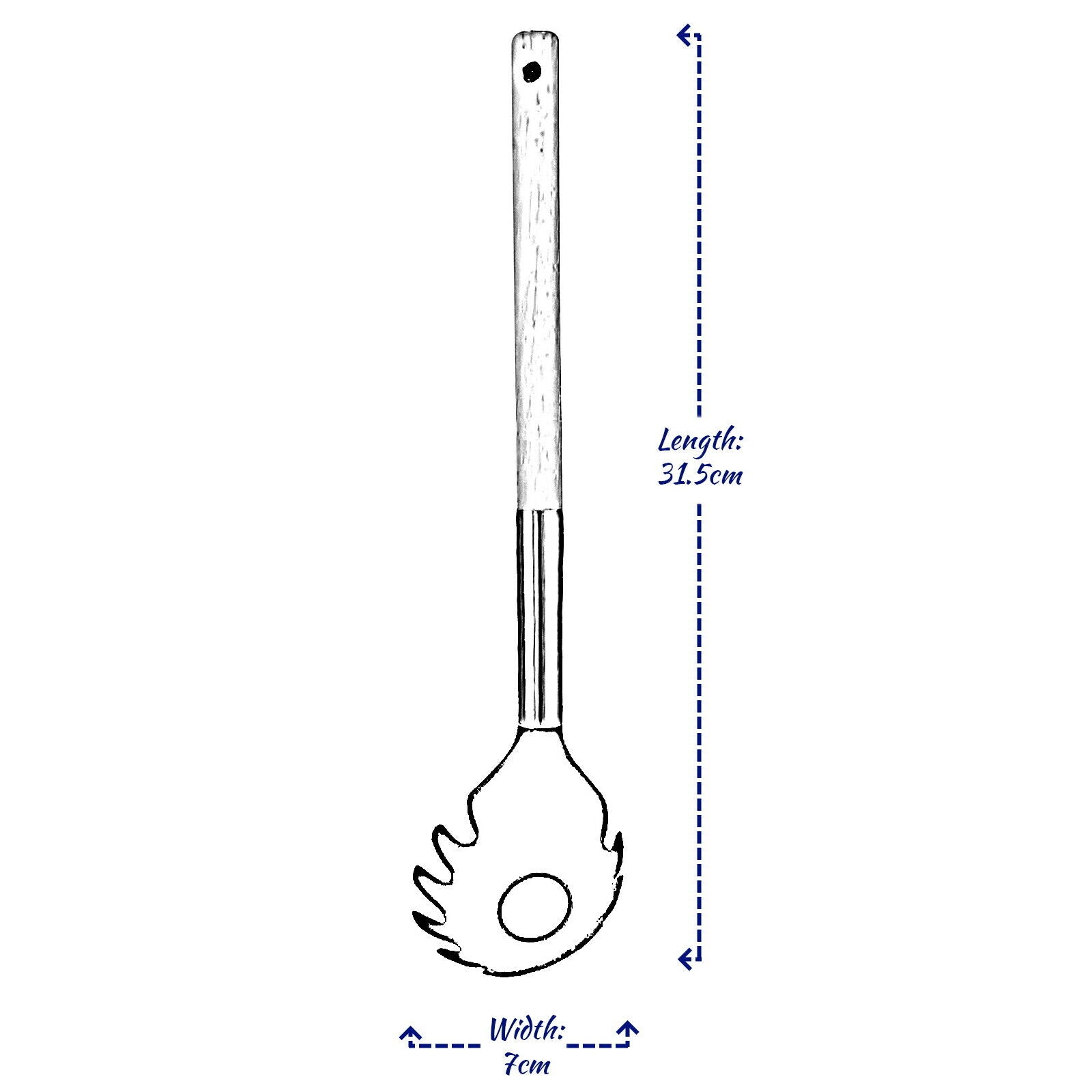 Cooking Utensil Nylon Kitchen Spatula Turner Skimmer Gadget Tool Wooden Handle