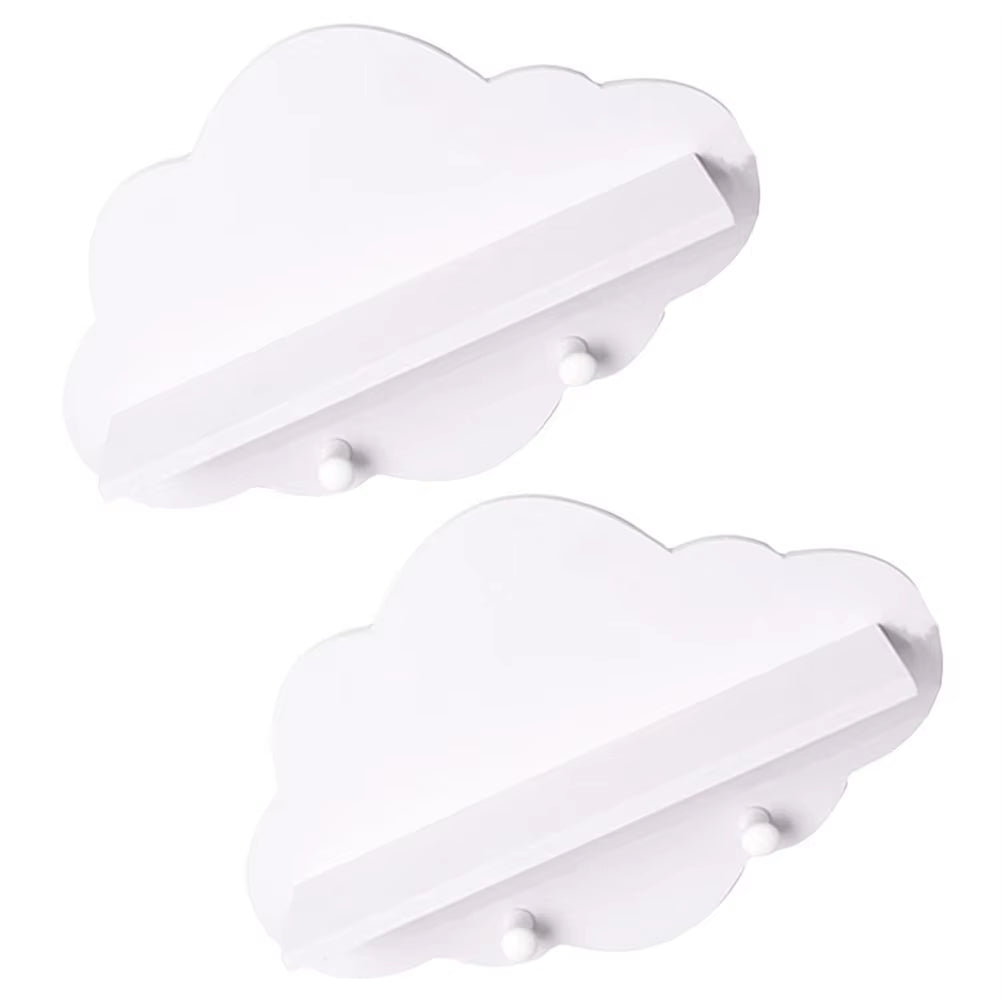 2 Pcs Kitchen Seasoning Rack Floating Cloud Shelves Shelf Storage Child Hanging