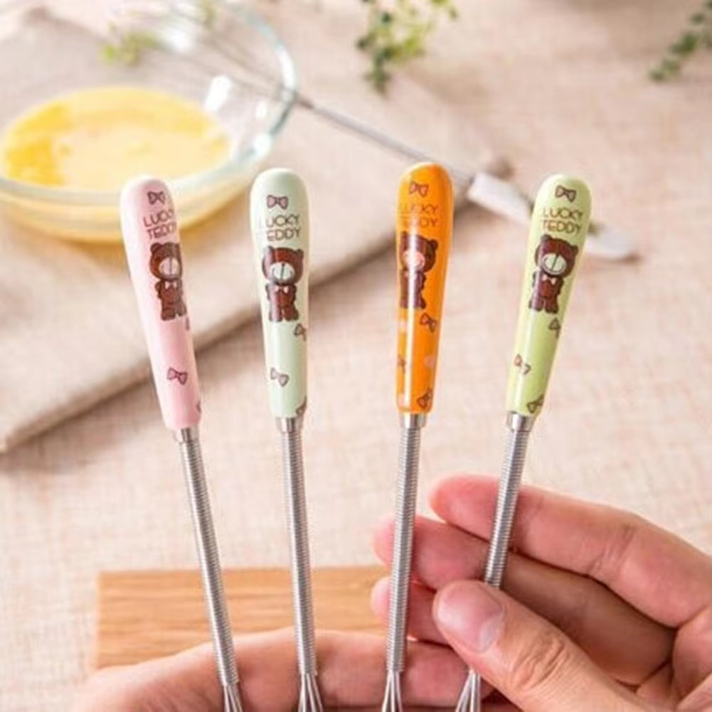 Mini Egg Beater Hand Small Whisk Coffee/Milk Frother Whisk Wire Whip Mini Balloon Whisk Cooking Metal Egg Tool Baking