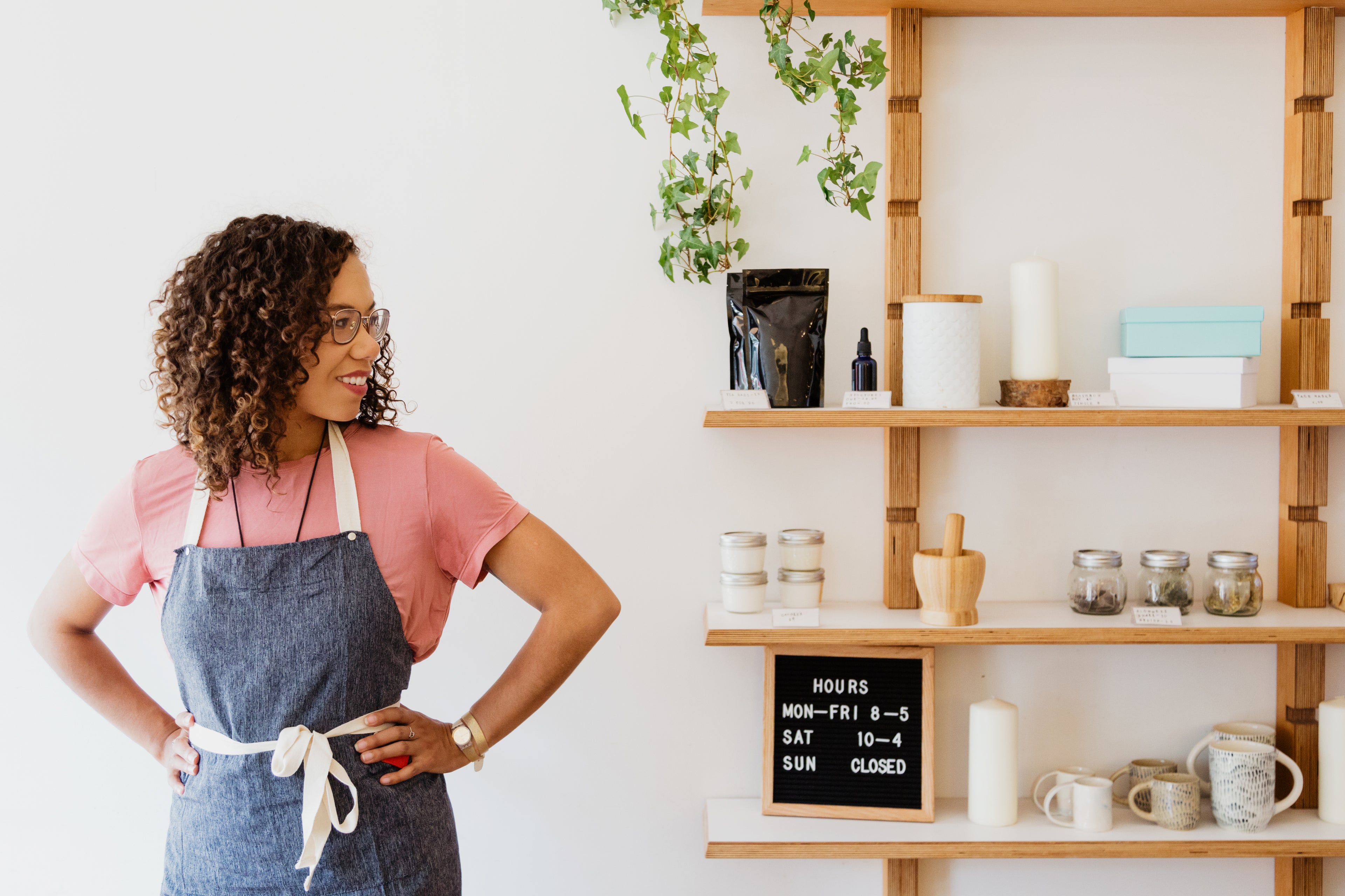 Woman and kitchen gadgets