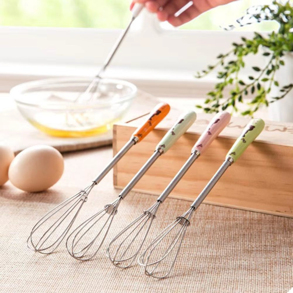 Mini Egg Beater Hand Small Whisk Coffee/Milk Frother Whisk Wire Whip Mini Balloon Whisk Cooking Metal Egg Tool Baking