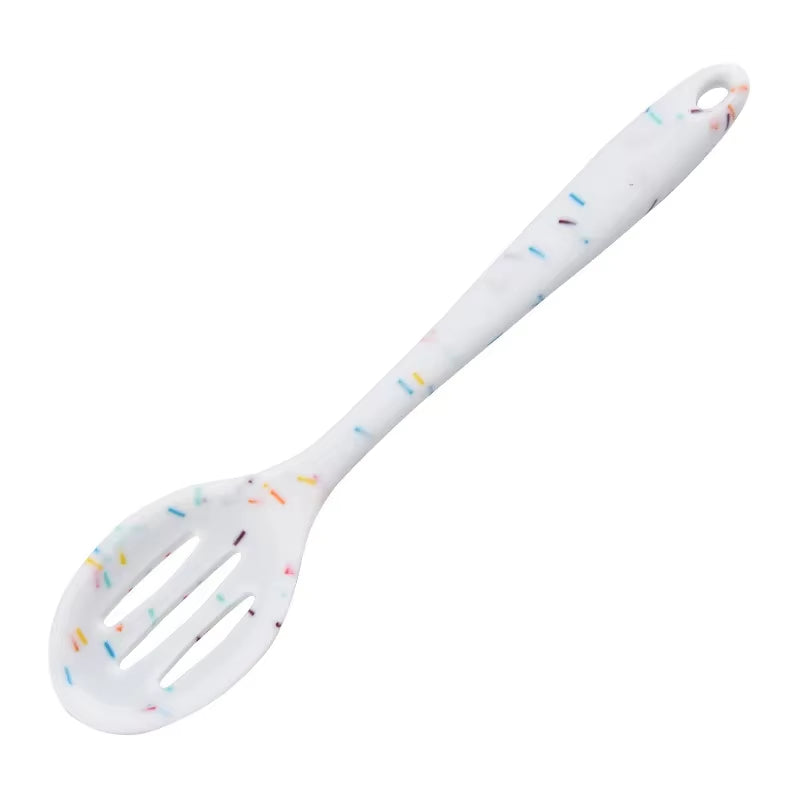 White Cooking Tool Kitchenware Silicone Utensils Multifunction Non-Stick Spatula Ladle Egg Beaters Whisk Kitchen Gadget Sets