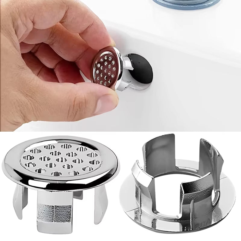 8/1Pcs Sink Hole round Overflow Cover Ring Wash Basin Hollow Overflow Ring Sink Hole Overflow Cover Bathroom Kitchen Accessories