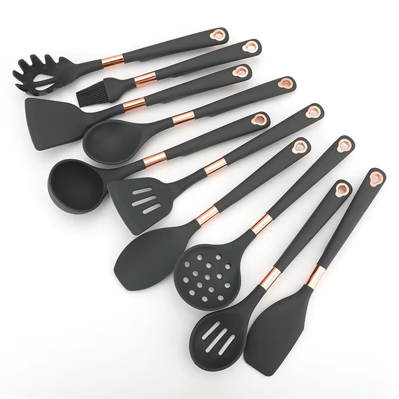 Silicone Kitchenware Cooking Utensils Set Heat Resistant Kitchen Non-Stick Cooking Utensils Baking Kitchen Cooking Accessories