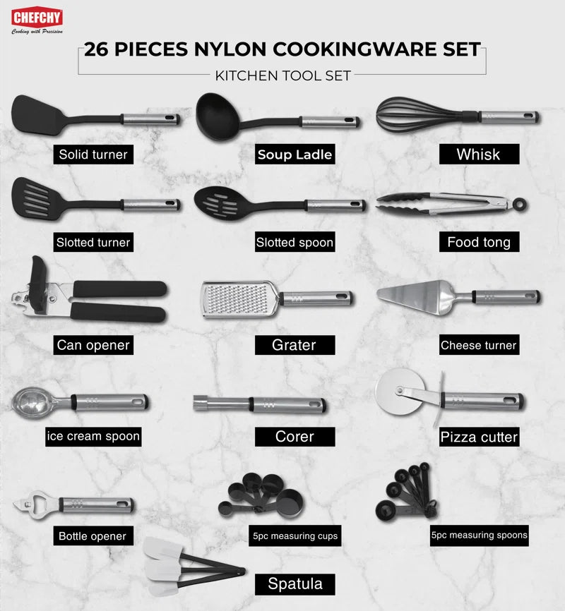 26 Piece Cooking Utensil Set