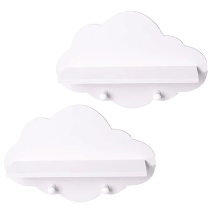 2 Pcs Kitchen Seasoning Rack Floating Cloud Shelves Shelf Storage Child Hanging