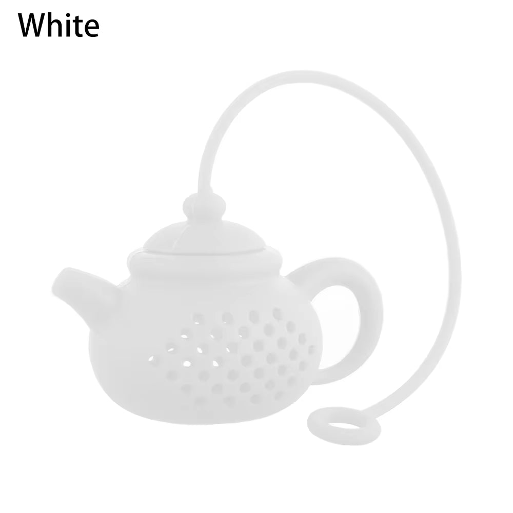 1Pcs Creative Teapot-Shape Tea Infuser Strainer Silicone Tea Bag Leaf Filter Diffuser Teaware Teapot Accessory Kitchen Gadget