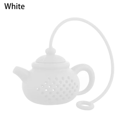 1Pcs Creative Teapot-Shape Tea Infuser Strainer Silicone Tea Bag Leaf Filter Diffuser Teaware Teapot Accessory Kitchen Gadget