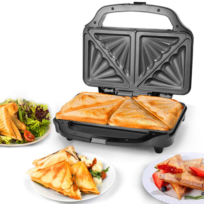 XL Deep Fill Toastie Maker Sandwich Toaster Machine 2 Slice Non-Stick Plate 900W